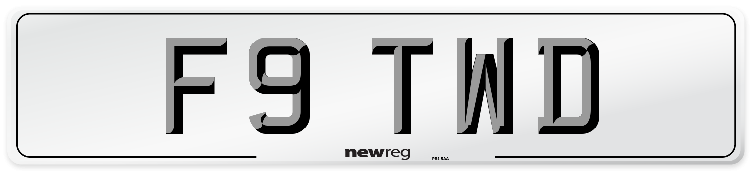 F9 TWD Number Plate from New Reg